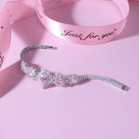 IN JEWELIFE Pink Cubic Zircon Party Necklaces Set Jewelry for Moroccan Women Bride Accessories Ladies Dropship Suppliers