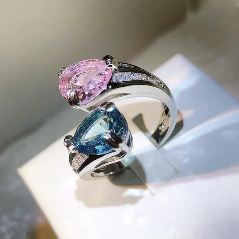 Delicate 925 Sterling Silver Pink Zircon