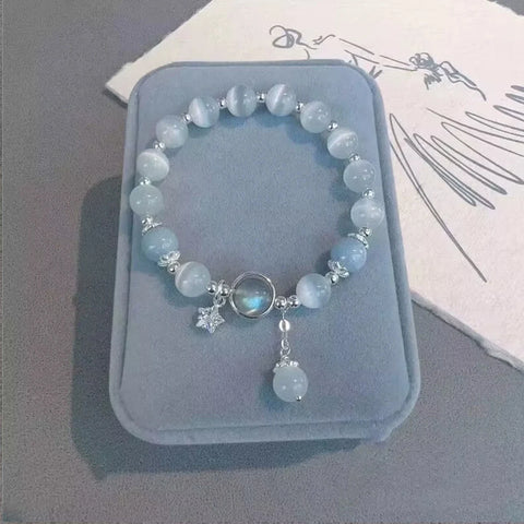 Blue Moonstone Cat Eye Pendant