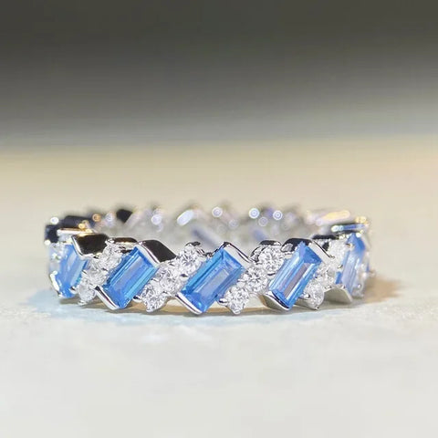 Luxury Solid white gold solid platinum Ring