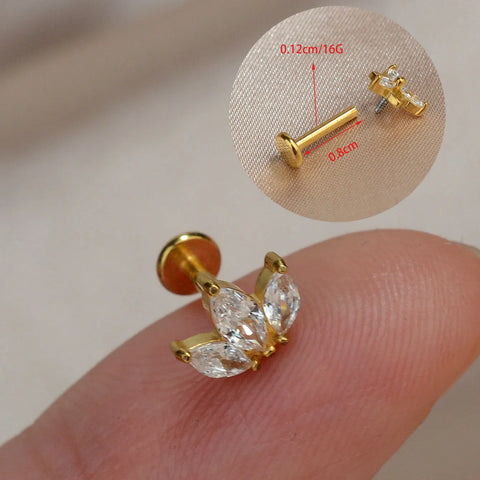 1PC Titanium Stainless Steel Earrings