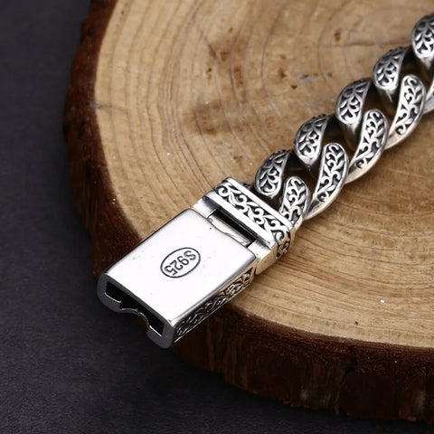 BOCAI S925 Pure Silver Vintage Bracelet