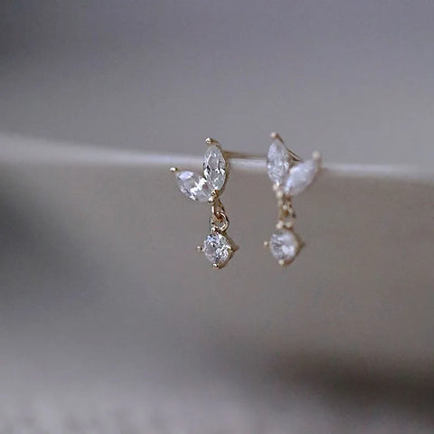 ANENJERY Butterfly Stud Earrings