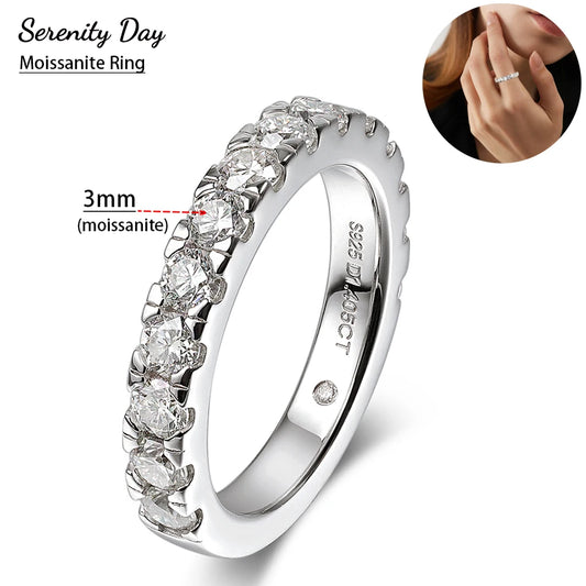 Serenity 1.4cttw D Color VVS1 Moissanite Row Rings