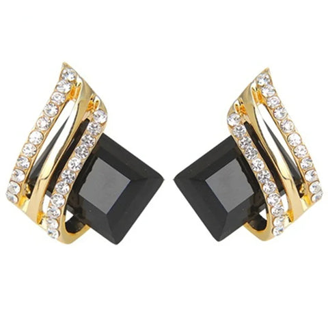 Fashion Gold-plated Zircon Earrings Crystal Earrings