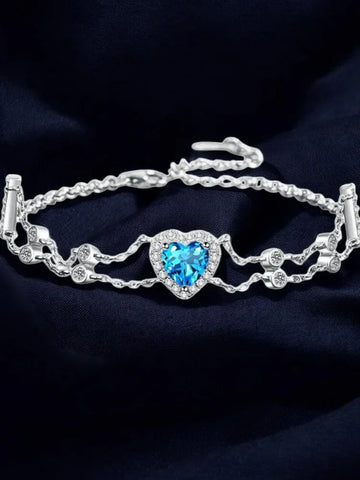 Moissanite Charm Bracelet