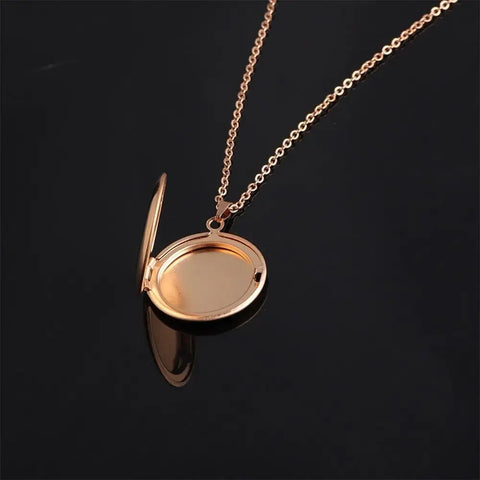New Fashion Unisex Titanium Steel Necklace Heart Shaped Photo Picture Locket Lover Friend Pendant Chain Jewelry Accessoires
