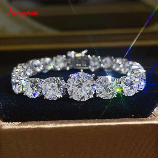 Smyoue 5CT Gradient Moissanite Tennis Bracelets