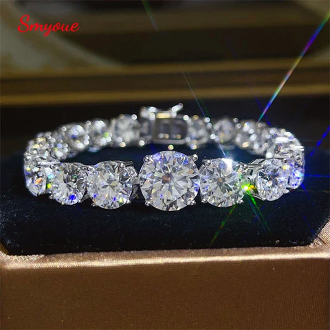 Smyoue 5CT Gradient Moissanite Tennis Bracelets