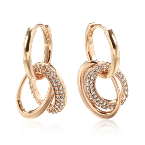 Wbmqda Double Hoop Zircon Earrings