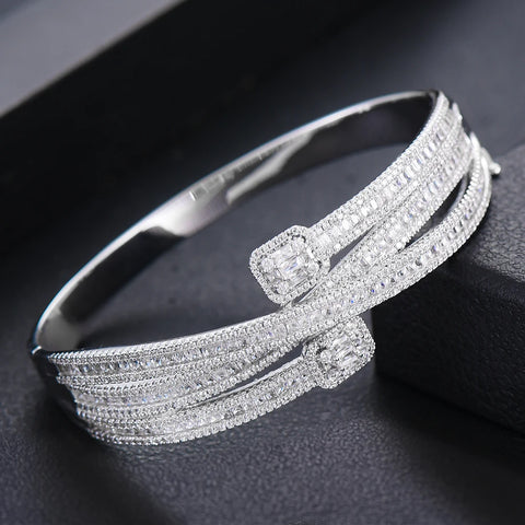 Double Layer Open Hand Bracelet