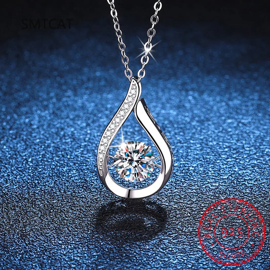 Moissanite Smart Water Drop Pendant Necklace