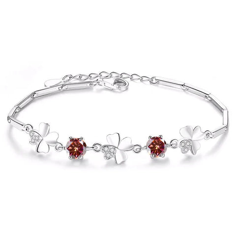 Butterflykiss Four Leaf Clover  Moissanite Bracelet