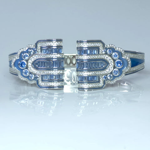 KQDANCE Luxury 925 Sterling Silver Cuff Bangles Bracelets