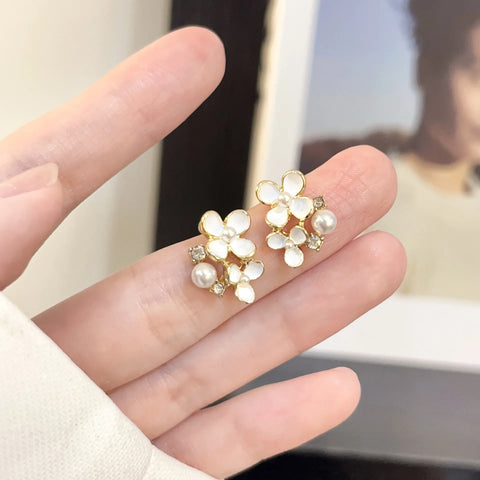 Zircon Butterfly Earrings: Golden Zircon Butterfly.