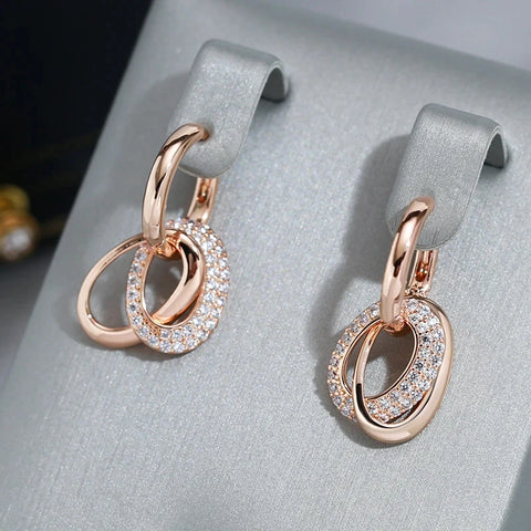 Wbmqda Double Hoop Zircon Earrings