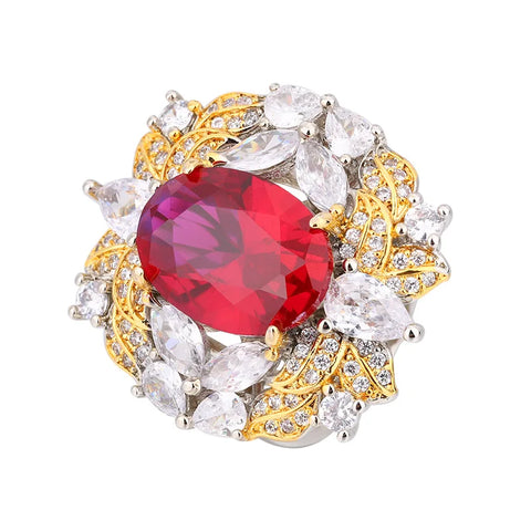 Aquamarine Necklace Zircon Pendant Necklace for Women European and American Style Emerald Ring Red Tourmaline Ring