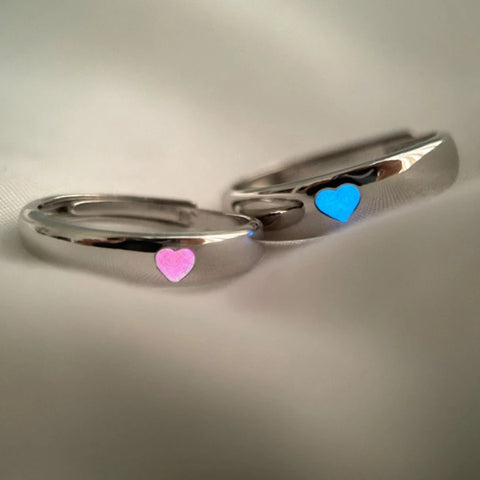 New Simple Couple Rings Silver