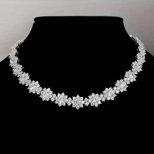D VVS1 Moissanite Diamonds Bracelet Necklace For Women 925 Sterling Silver Jewelry Plated 18k Gold Bracelet Necklace For Wedding