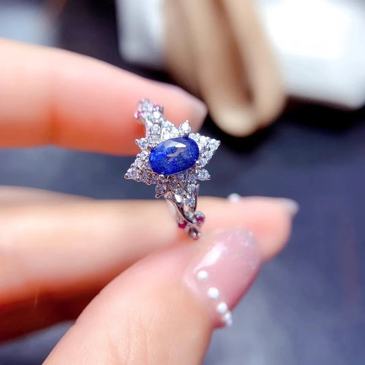 The New S925 Sterling Silver Sapphire Ring