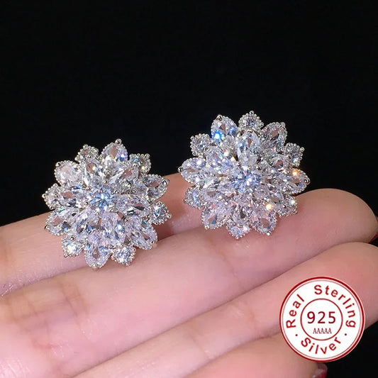 Cute Big AAAAA Bling Cubic Zirconia  Earrings