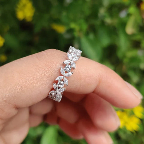 Stackable Full Moissanite Eternity Rings