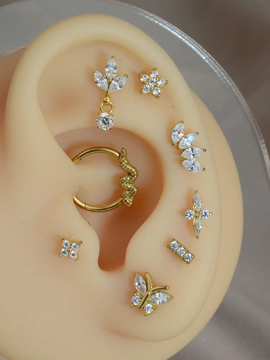 1PC Titanium Stainless Steel Earrings