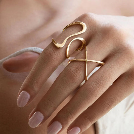 Stainless Steel Gold Color Rings