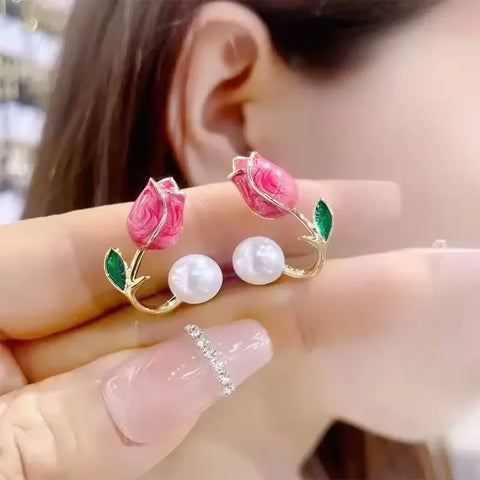 Light Luxury Zircon Stud Earrings