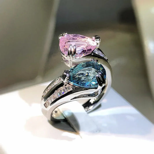 Delicate 925 Sterling Silver Pink Zircon