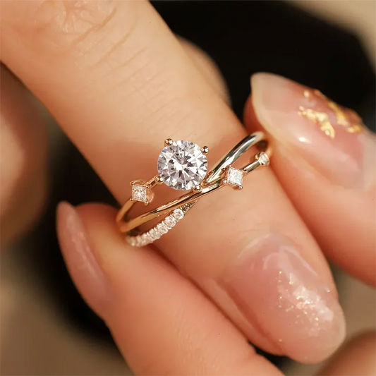 1Carat Real Moissanite Diamond Engagement rings