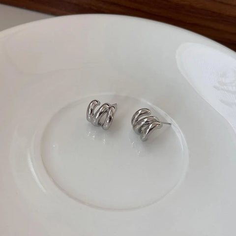 Metal Love Earrings Goth Retro Aesthetic
