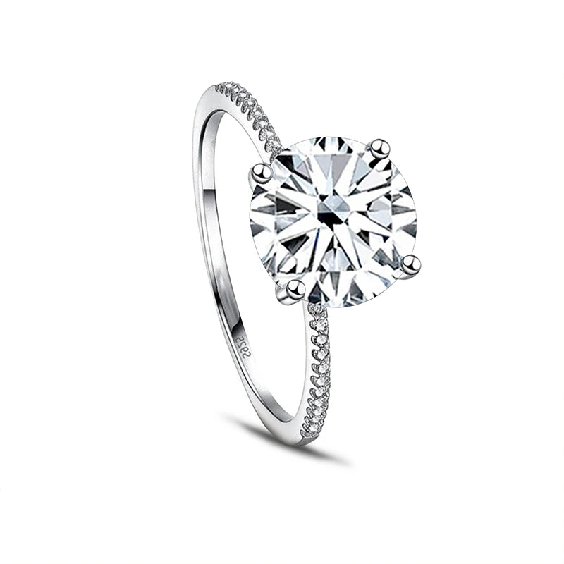 Gica Gema 3.0Ct  Real Solid 925 Sterling Silver Ring - BOLEVARD RING