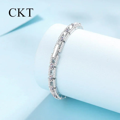 18K White Gold Bangles Pure Fine Jewelry