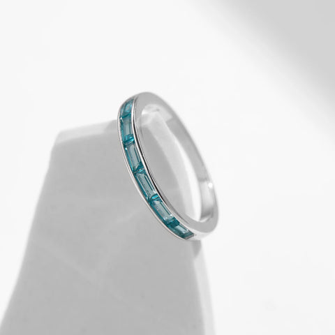 MODIAN 925 Sterling Silver Green Emerald Cute Zirconia