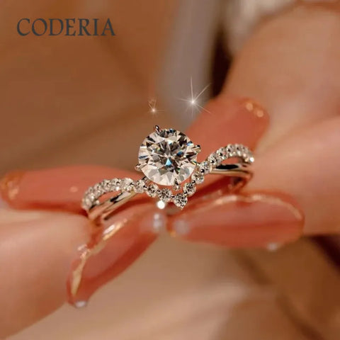 Pass Diamond Test D Color 1 Carat Moissanite Wedding Ring