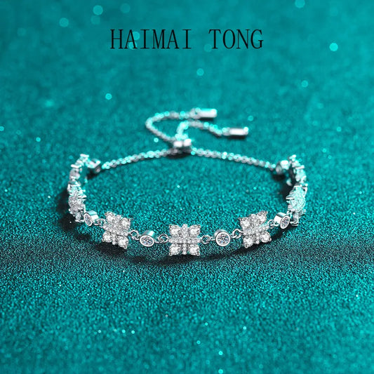 HAIMAITONG Women's Bracelet Moissanite