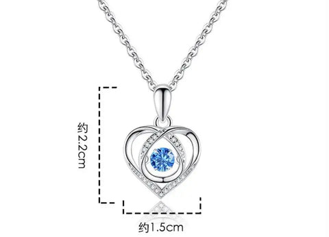 0.5 CT Moissanite Love Heart Shape Pendant Necklace 925 Sterling Silver Charm for Women Fine Jewelry Party Wedding Accessory