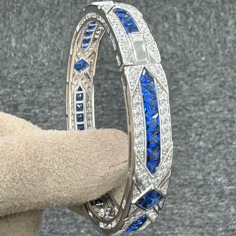 Wong Rain Vintage 100% 925 Sterling Silver Sapphire