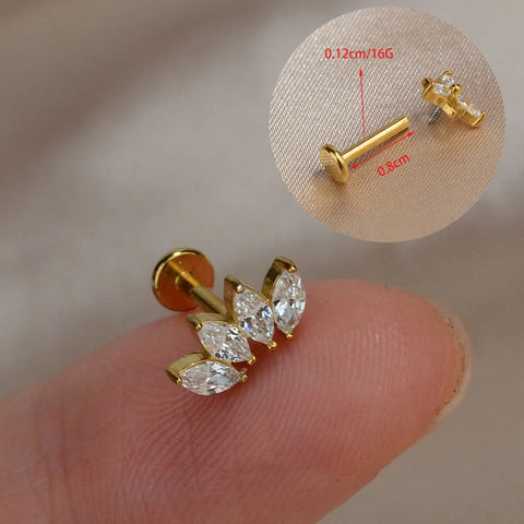 1PC Titanium Stainless Steel Earrings