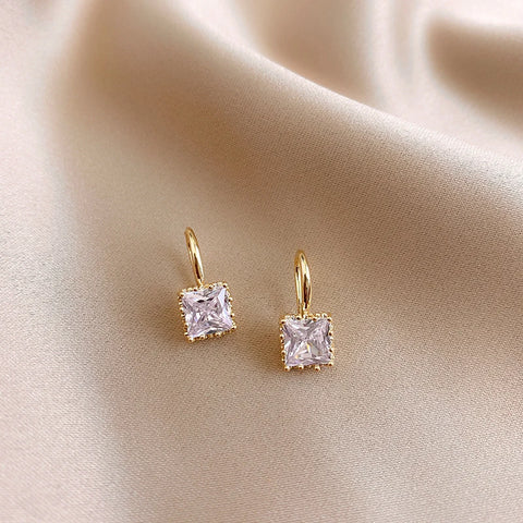 Obega Square Crystal Stone Earrings