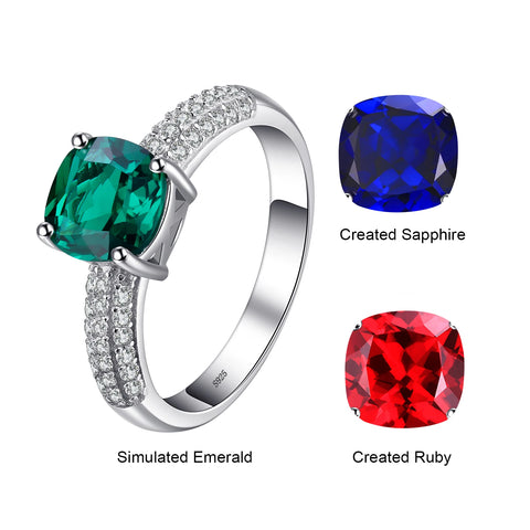 Green Simulated Ruby Ring