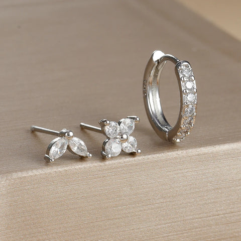 3PCS Stainless Steel Earrings