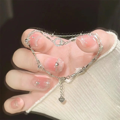 Korean Delicate Silver Color Geometric Bracelet