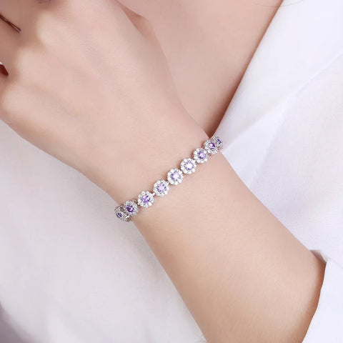 S925 Silver Zircon Tennis Bracelets
