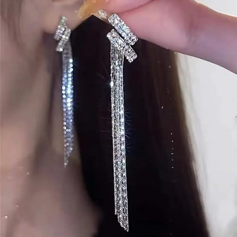 Zircon Wheat Tassel Pendant Gold Color U-shaped