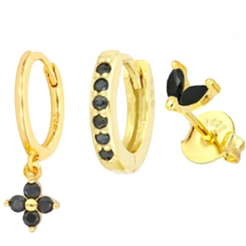 Cubic Zirconia Chain Hoop Earring