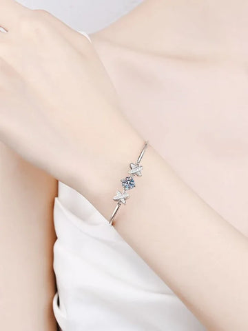Moissanite Plata Sterling 925 Silver Bracelets