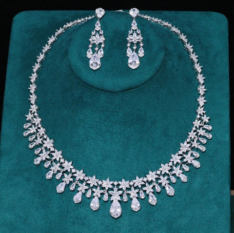 TAZIRN Africa Dubai Nigeria 5A Cubic Zirconia 2/4PCS Jewelry Set For Women Wedding Party Luxury Crystal Jewelry Accessories Gift