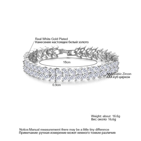 Geometric AAA Cubic Zirconia Tennis Bracelet